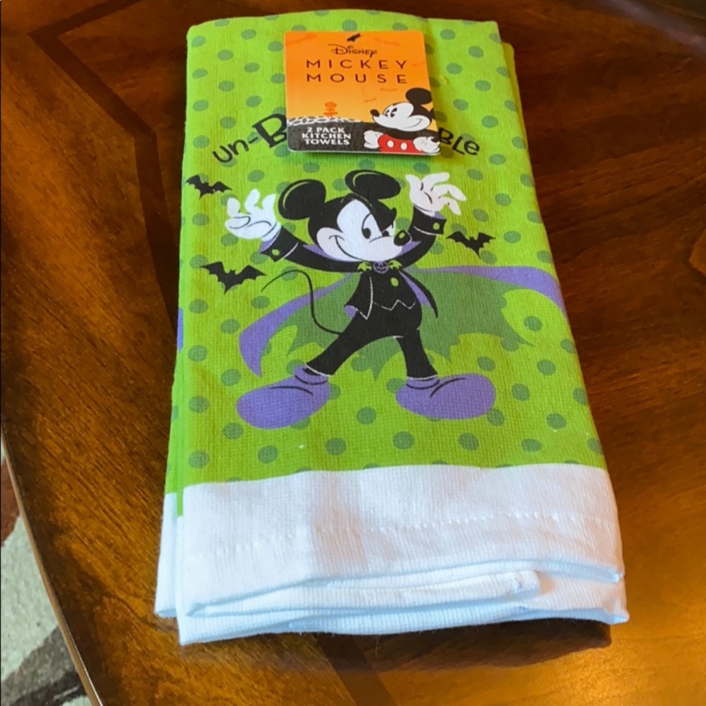 UnBooLievable Mickey Kitchen Towels Halloween